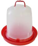 Red and White Poultry Drinker - 15 litres